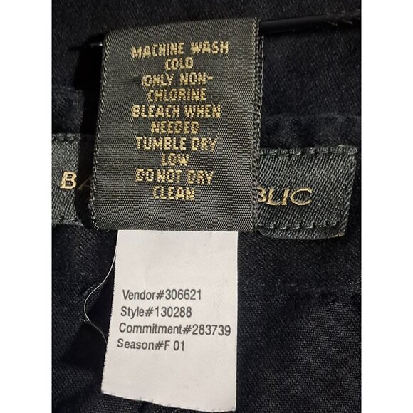 Banana Republic Black Cotton Pencil Skirt Size 14 - Picture 3 of 8